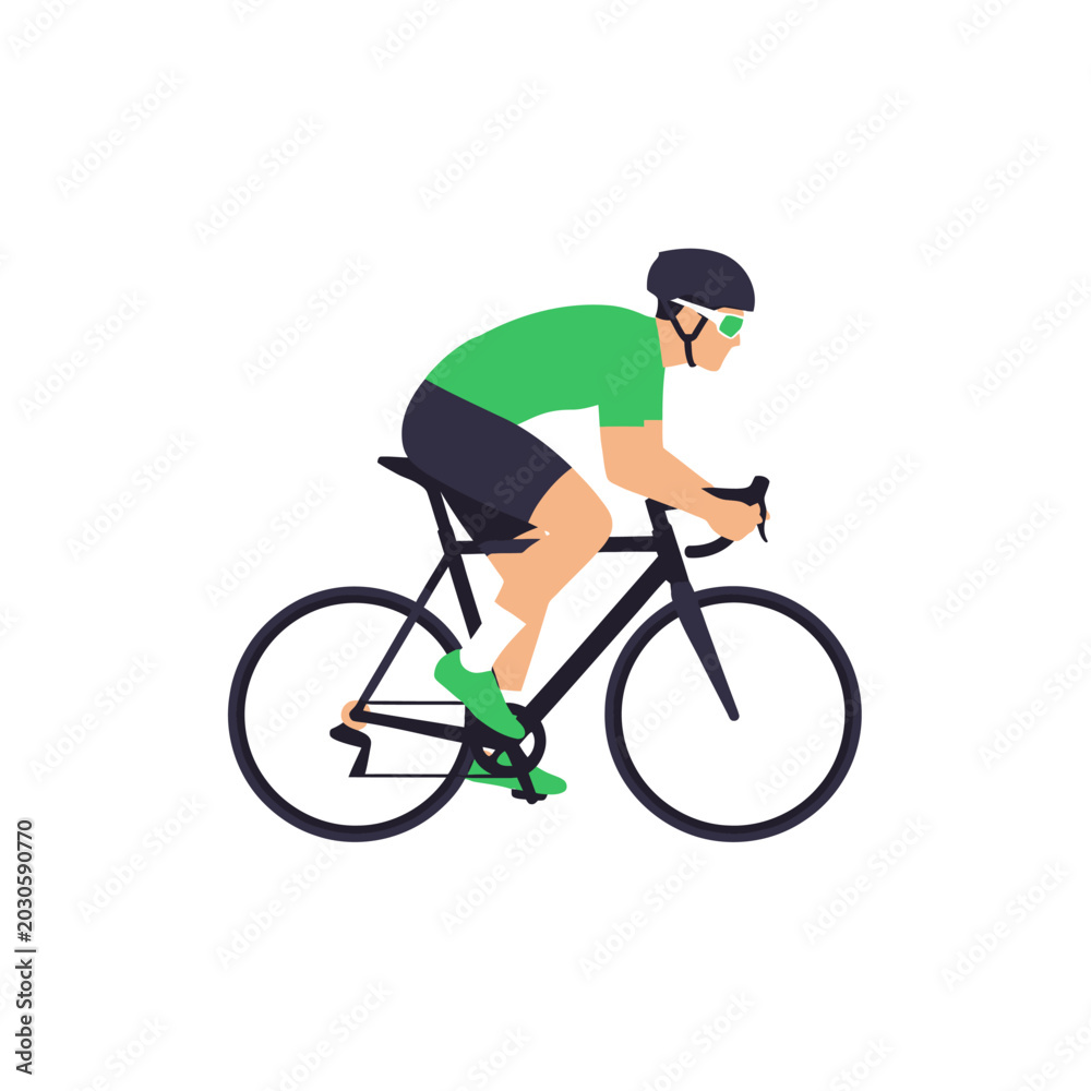 Fototapeta premium Professional cyclist riding a road bike in a racing position