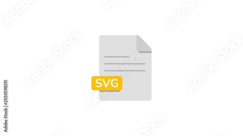 Scalable SVG Vector Format Icon Animation Isolated on White and Green Screen 4K