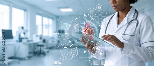 doctor looking at x ray image