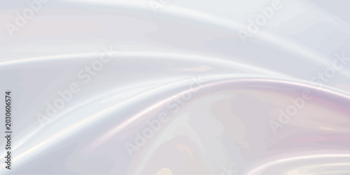 Close up of flowing iridescent material with subtle light reflections. abstract background light reflection texture background surface texture modern design pattern.