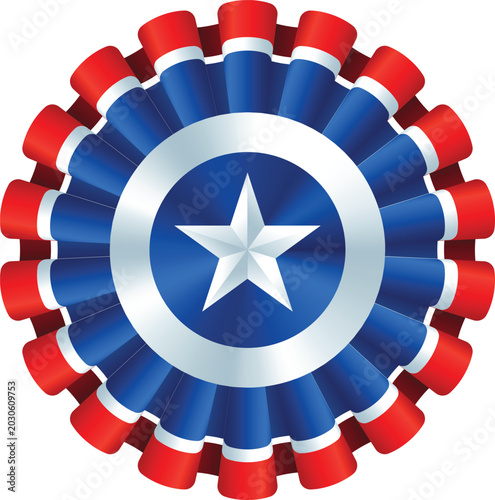 patriotic American rosette or cockade decoration