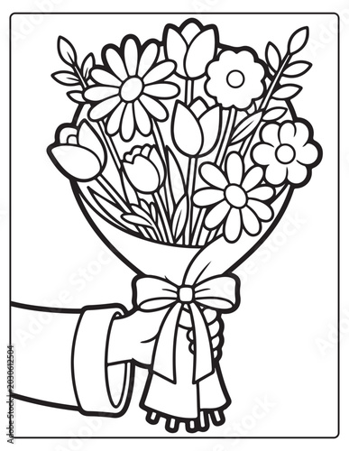Beautiful Blooms Reverse Coloring Pages 