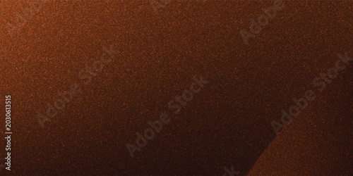 Abstract dark brown background with subtle grainy noise texture. Modern minimalist empty 3D room stage featuring fluid curved shapes, copper gradient light, and copy space.