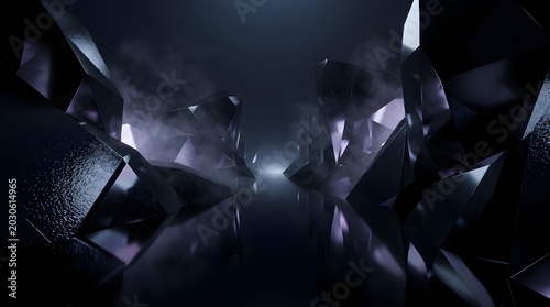 Silent Black Diamond Futuristic Luxury Background