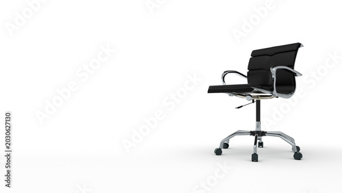 Business swivel chair on white background