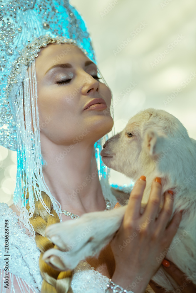 Fototapeta premium Whispered Goat Tenderness