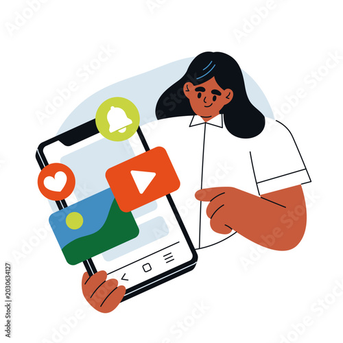 Social media and digital marketing analysis concept. Online content creation,...