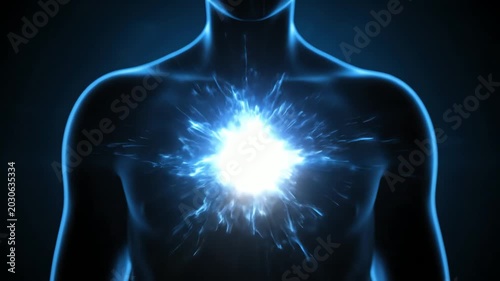 Glowing Heart Center Animation.