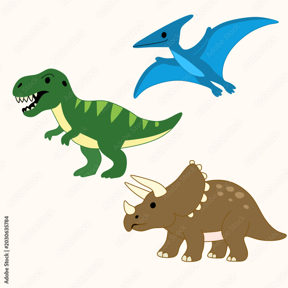 Naklejka premium tyrannosaurus dinosaur vector illustration