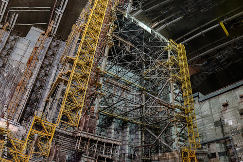Inside the containment, the fourth power unit of the Chernobyl nuclear power plant 