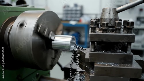 Metal Lathe Machine Operation.