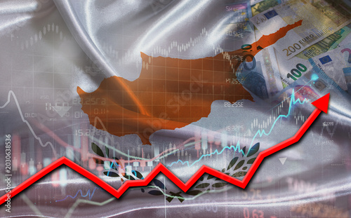 Fotografía Cypriot economic growth on financial graph