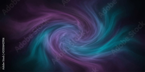 Foto Cosmic swirl of nebulous gas and dust in vibrant shades of purple and teal, creating a mesmerizing vortex of interstellar beauty and cosmic wonder