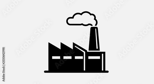 Tableau sur toile Industrial factory emits smoke