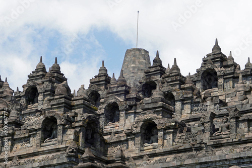 senic view of borobodur temple