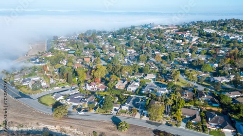 More Palos Verdes Fog Time-lapse Aerial View