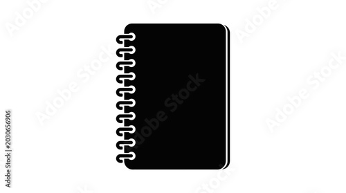 Tableau sur toile Notebook with spiral binding provides a clean space for students or professionals to organize their daily tasks and creative ideas