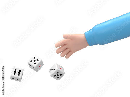 Принти на полотні Man throws dice