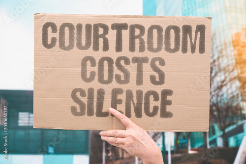 Canvas Print "Courtroom Costs Silence" Expensive filings discourage many valid complaints today