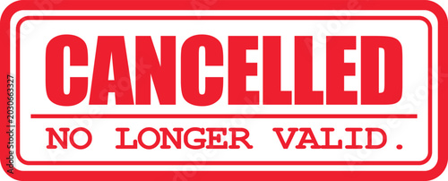 Bild auf Leinwand A red stamp with the word CANCELLED appears on a document.