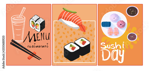 Set composizione con sushi