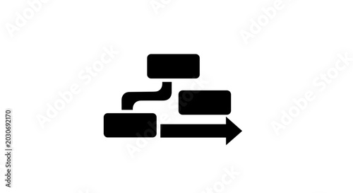 Black arrows and rectangles workflow.