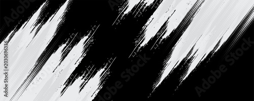 Photos Dots halftone white and blue color pattern gradient grunge texture background