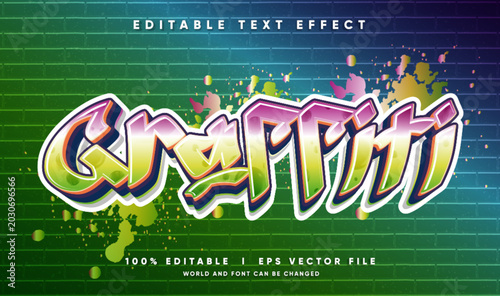 graffiti vector text effect with modern style