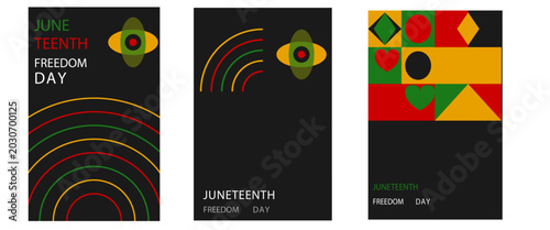 Photos Juneteenth Freedom Day Celebration Backgrounds with Geometric Patterns