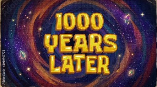 A pop art style 2D graphic featuring the phrase 