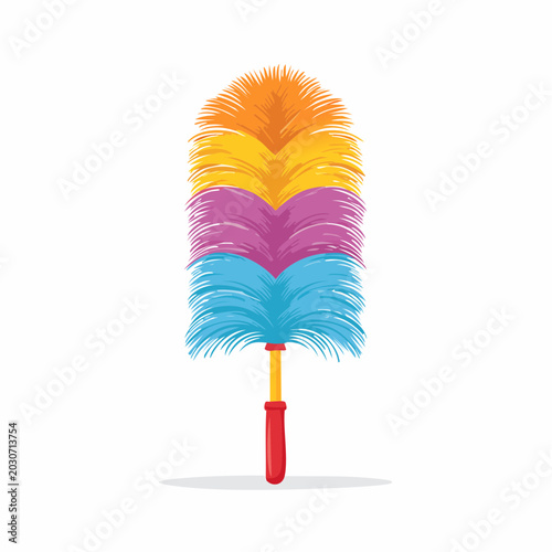 Colorful Duster with Multiple Feathers