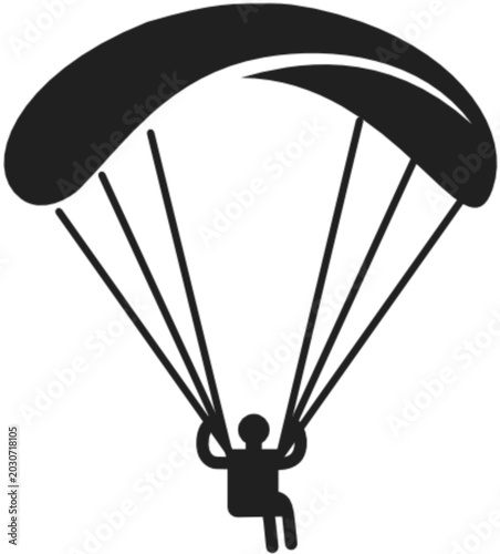 Konstfotografi Parachutist descending with parachute