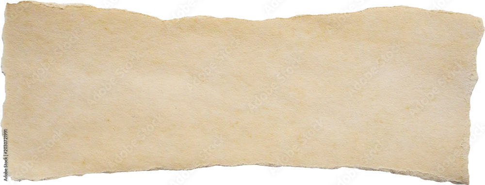 Naklejka premium piece of old vintage paper tear isolated on white background