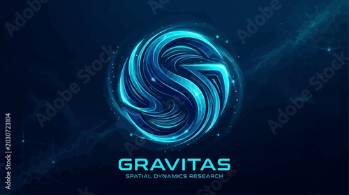 Abstract Blue Spiral Energy Logo Design with Futuristic Neon Swirl and Modern Digital Branding Concept