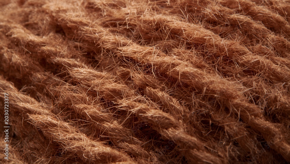 Fototapeta premium Close-Up Recycled Textile Fibers Eco Innovation Macro