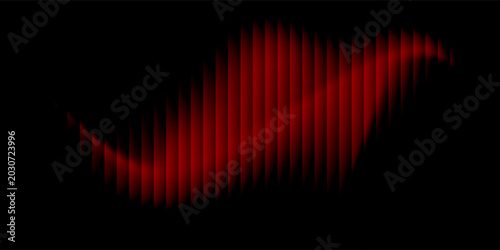 Fotografie Abstract composition of vertical red bars with subtle light and shadow play