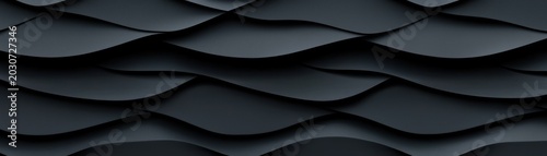 Abstract black wave pattern texture design.