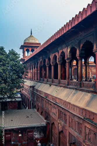 Quadro em tela Blick auf  die Jama Masjid Moschee im Mogulstil, Delhi, Indien