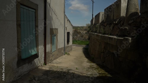 Historic village street in Puente del Congosto