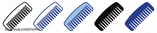 Comb icon set multiple style collection