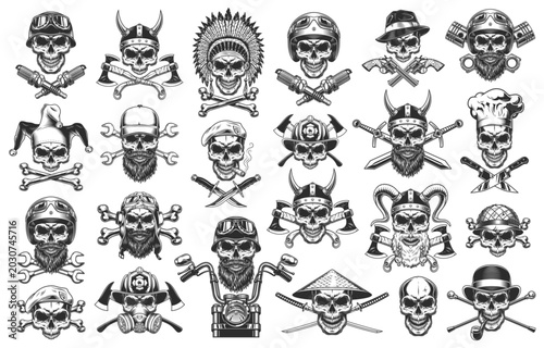 Themed skull designs