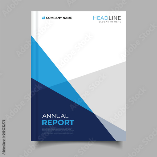 Business cover annual report template geometric diagonal design.a4 brochure corporate flyer design decoration