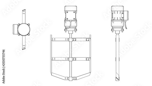 Foto Industrial Agitator - drawing