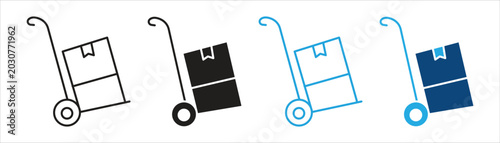 Tableau sur toile Hand Truck Icon Collection