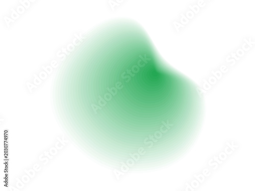 Abstract green blurred organic shape isolated on transparent background PNG