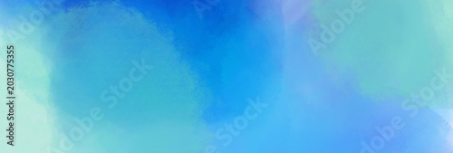 Schilderij op canvas Soft watercolor gradient abstract background showcasing a harmonious blend of bl