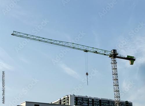 Bild auf Leinwand Crane and building construction construction site