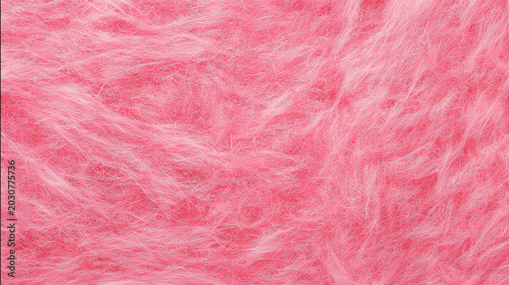 Obraz premium Macro of pink fiberglass insulation with a soft fuzzy fur-like fibrous surface