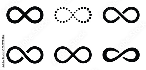 Photos Collection of infinity symbols in various styles and formats
