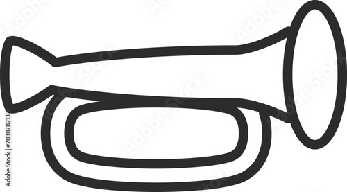 Fotografi Car Horn Sound Signal Outline Icon